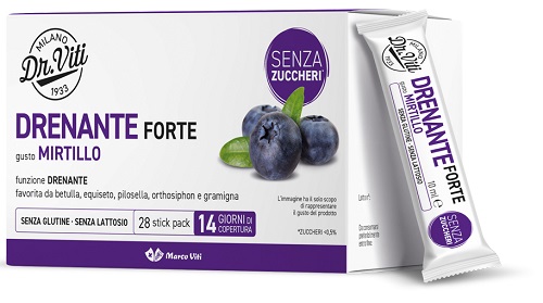 DR VITI DRENANTE FORTE MIRTILLO 28 STICK PACK SENZA ZUCCHERI - Farmapre