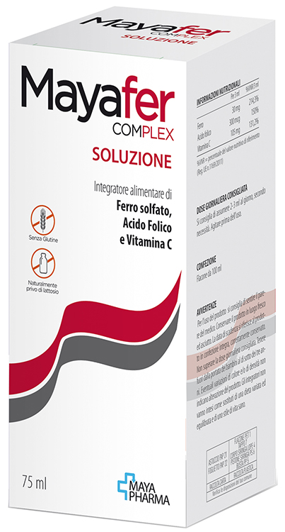 MAYAFER COMPLEX SOLUZIONE 75 ML SENZA GLUTINE NATURALMENTE PRIVO DI LATTOSIO - Farmapre