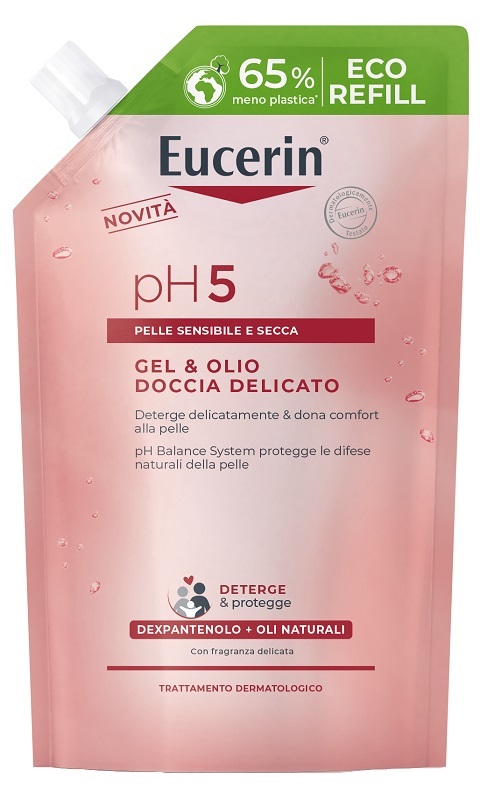 EUCERIN GEL & OLIO DOCCIA DELICATO 400 ML REFILL - Farmapre