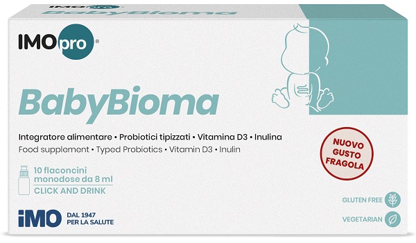 IMOPRO BABYBIOMA FRAGOLA 10 FLACONCINI 8 ML - Farmapre