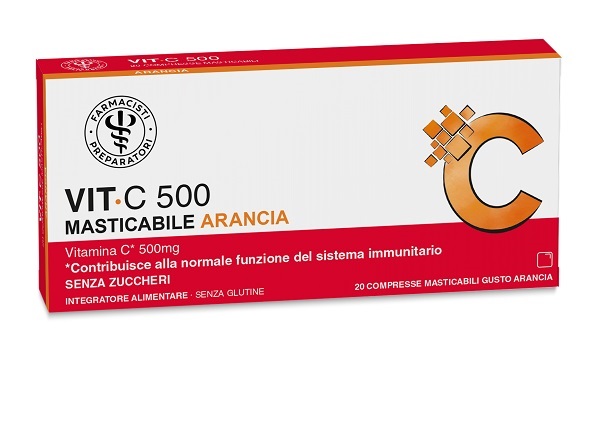 LFP VIT C 500 MASTICABILE ARANCIA 20 COMPRESSE MASTICABILI DA 1,65 G - Farmapre