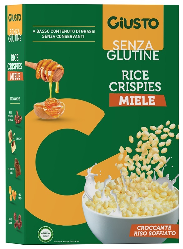 GIUSTO SENZA GLUTINE RICE CRISPIES MIELE 200 G - Farmapre