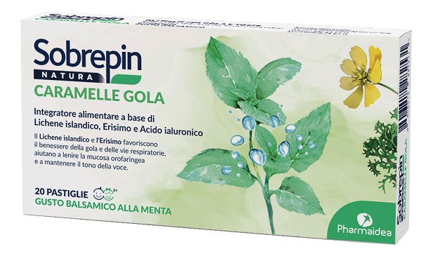 SOBREPIN NATURA CARAMELLE GOLA 20 PASTIGLIE - Farmapre