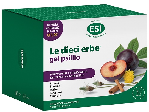 ESI LE DIECI ERBE GEL PSILLIO OFFERTA RISPARMIO 30 BUSTINE - Farmapre