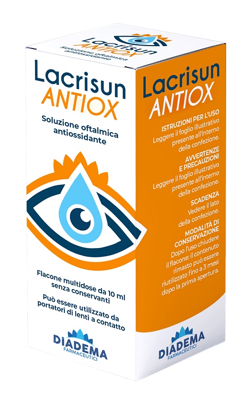 LACRISUN ANTIOX SOLUZIONE OFTALMICA ANTIOSSIDANTE OCCHI FLACONE MULTIDOSE 10 ML - Farmapre