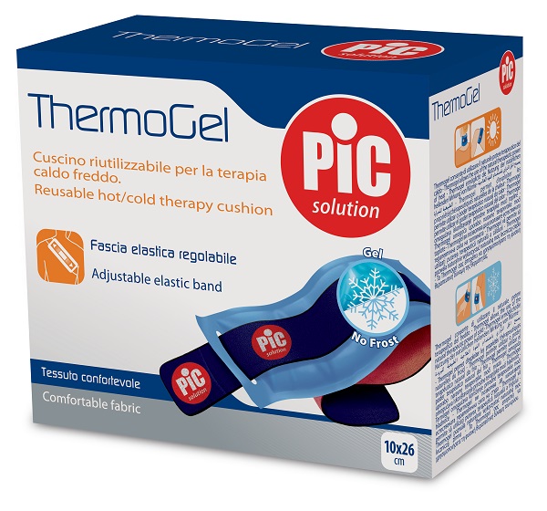 CUSCINO THERMOGEL TERAPIA CALDO FREDDO 10X26 CM CON FASCIA ELASTICA ITC - Farmapre
