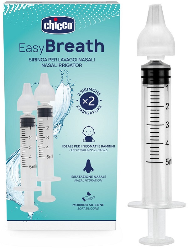 SIRINGA NASALE LAVAGGI EASY BREATH CHICCO 2 PEZZI - Farmapre