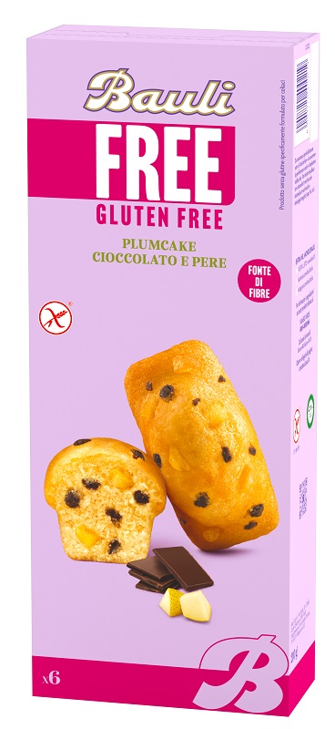 BAULI FREE PLUMCAKE CIOCCOLATO E PERE 6 PEZZI DA 35 G - Farmapre