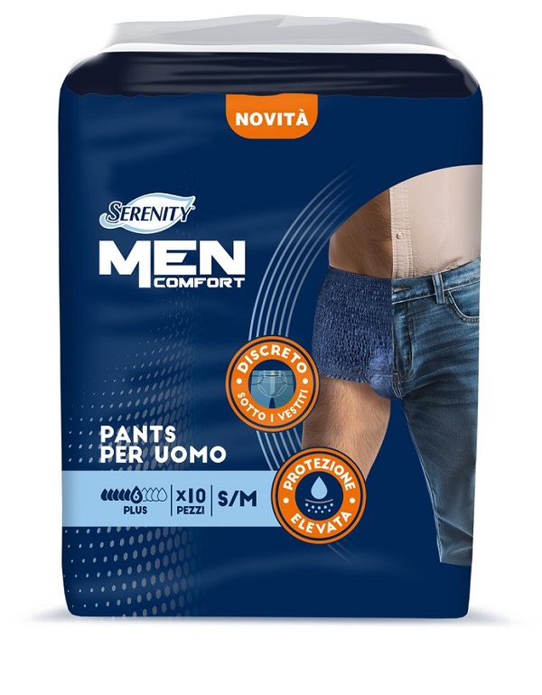 PANNOLONE A MUTANDINA SERENITY MEN COMFORT PLUS S/M 10 PEZZI - Farmapre