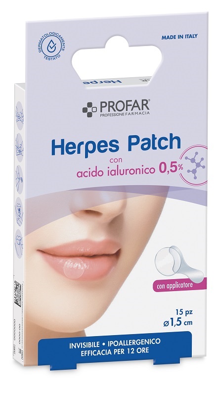 PROFAR HERPES PATCH CON ACIDO IALURONICO 15 PEZZI - Farmapre