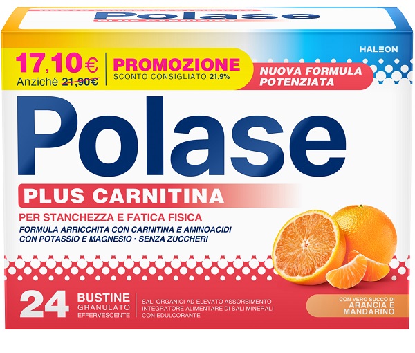 POLASE PLUS CARNITINA PROMO 24 BUSTINE GRANULATO EFFERVESCENTE DA 6,8 G - Farmapre