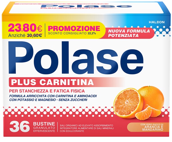 POLASE PLUS CARNITINA PROMO 36 BUSTINE GRANULATO EFFERVESCENTE DA 6,8 G - Farmapre