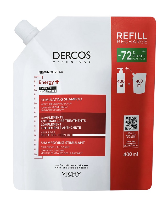 DERCOS TECHNIQUE SHAMPOO ENERGIZZANTE REFILL 400 ML - Farmapre