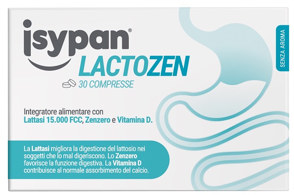 ISYPAN LACTOZEN 30 COMPRESSE DA 0,48 G SENZA AROMA SENZA GLUTINE SENZA LATTOSIO - Farmapre