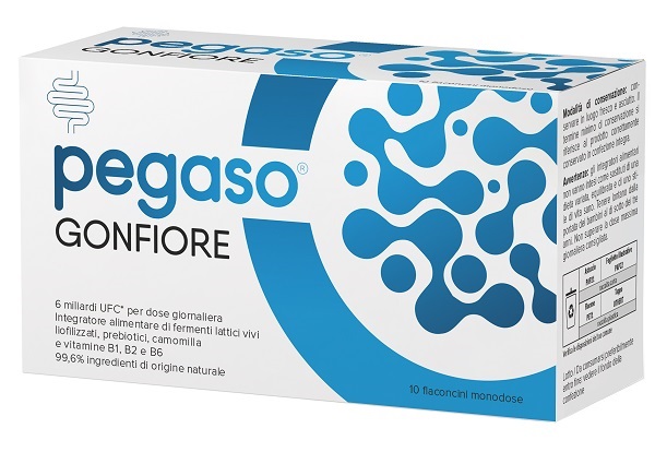 PEGASO GONFIORE 10 FLACONCINI DA 10 ML SENZA GLUTINE NATURALMENTE PRIVO DI LATTOSIO - Farmapre