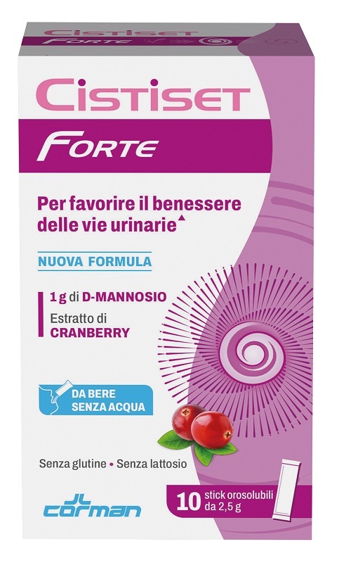 CISTISET FORTE 10 STICK OROSOLUBILI 2,5 G SENZA GLUTINE SENZA LATTOSIO - Farmapre