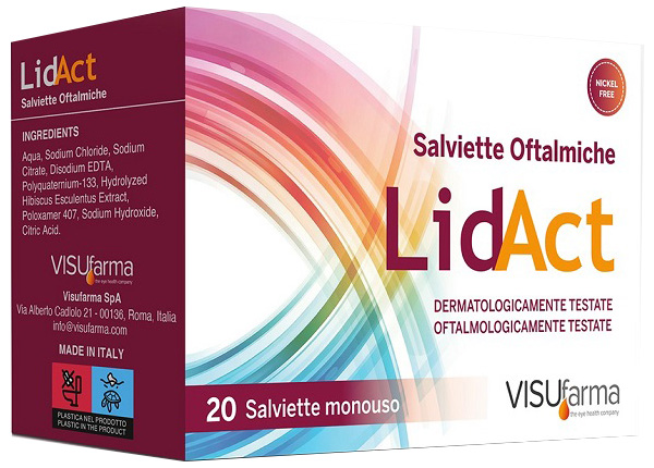 LIDACT SALVIETTE OFTALMICHE PERIOCULARI MONOUSO 20 PEZZI - Farmapre