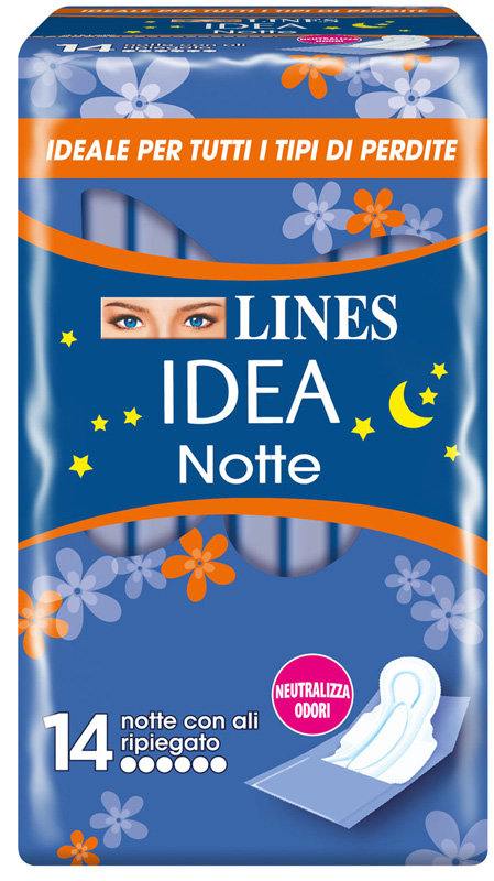 LINES IDEA NOTTE CON ALI RIPIEGATE 14 PEZZI - Farmapre