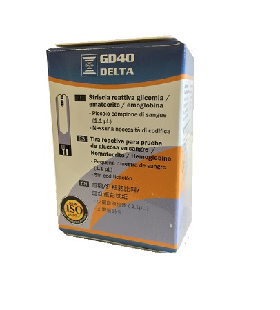 STRISCE MISURAZIONE GLICEMIA BRUNO GD40 DELTA 25 PEZZI - Farmapre