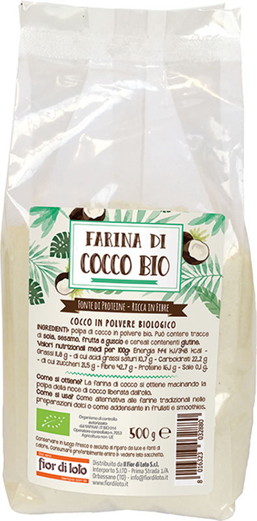 FIOR DI LOTO FARINA DI COCCO BIO 500 G - Farmapre