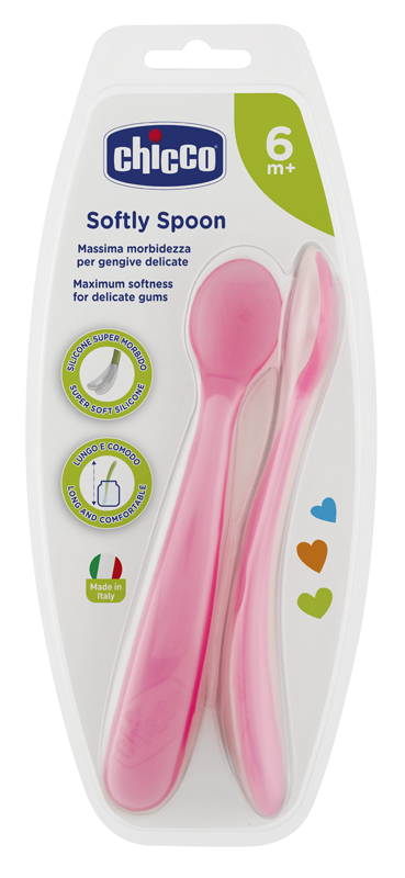 CHICCO CUCCHIAIO SILICONE FEMMINILE BI PACK 6M+ - Farmapre