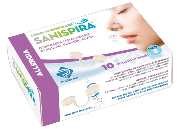 SANISPIRA ALLERGIA DISPOSITIVO NASALE 10 PEZZI TAGLIA S - Farmapre