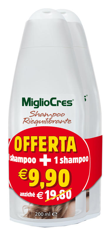 MIGLIOCRES SHAMPOO RIEQUILIBRANTE BIPACK 200 ML - Farmapre