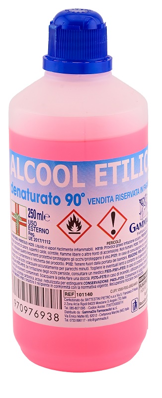 ALCOOL ETILICO DENATURATO 90 GRADI 250 ML - Farmapre