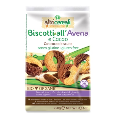 ALTRICEREALI BISCOTTI ALL' AVENA E CACAO 250 G - Farmapre