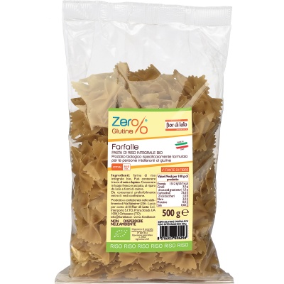 ZER% GLUTINE FARFALLE DI RISO INTEGRALE BIO 500 G - Farmapre