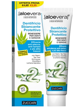 ALOEVERA2 DENTIFRICIO SBIANCANTE PROTETTIVO CON STEVIA 100 ML - Farmapre