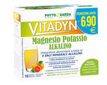 VITADYN MAGNESIO POTASSIO ALKALINO SENZA ZUCCHERO 10 BUSTINE - Farmapre