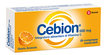 CEBION MASTICABILE ARANCIA VITAMINA C 500 MG 20 COMPRESSE - Farmapre