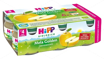 HIPP BIO OMOGENEIZZATO MELA GOLDEN 6X80 G - Farmapre
