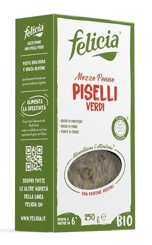 FELICIA BIO MEZZE PENNE PISELLI VERDI 250 G - Farmapre