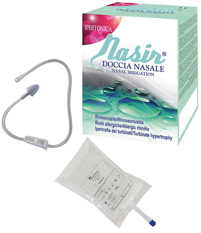 NASIR DOCCIA NASALE 2 SACCHE 250 ML ISOTONICA + 1 DEFLUSSORE - Farmapre