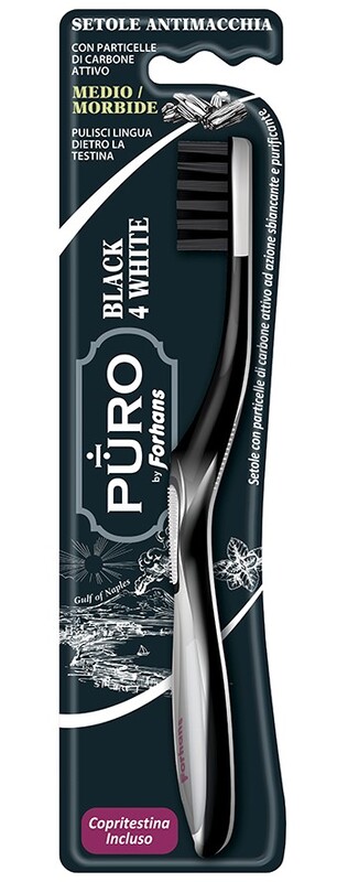 FORHANS SPAZZOLINO BLACK4WHITE SETOLE CARBONE - Farmapre