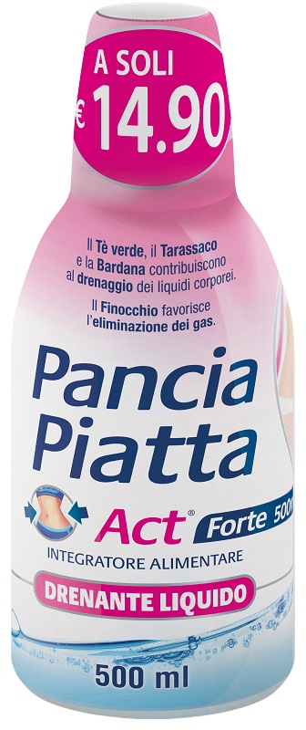 PANCIA PIATTA ACT FORTE DRENANTE LIQUIDO 500 ML - Farmapre