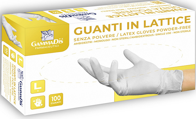 GUANTI LATTICE SENZA POLVERE SMALL 100 PEZZI GAMMADIS - Farmapre