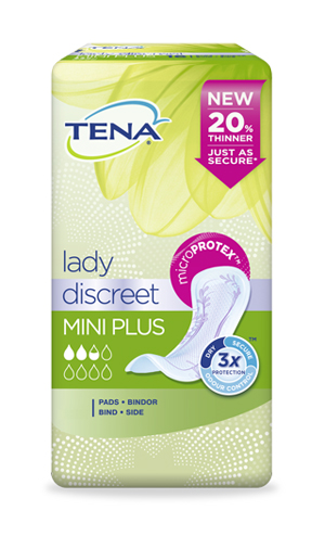 PANNOLONE SAGOMATO TENA DISCREET MINI PLUS 16 PEZZI - Farmapre
