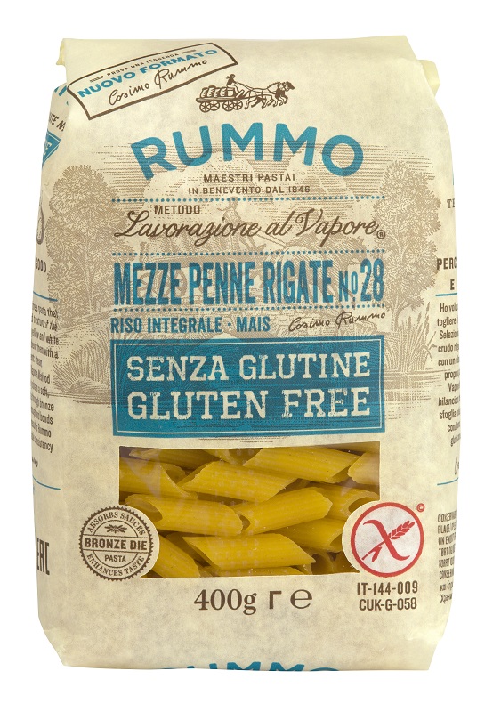 RUMMO MEZZE PENNE RIGATE N28 RISO INTEGRALE E MAIS 400 G - Farmapre