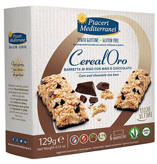 PIACERI MEDITERRANEI BARRETTA DI RISO CON MAIS E CIOCCOLATO 129 G - Farmapre