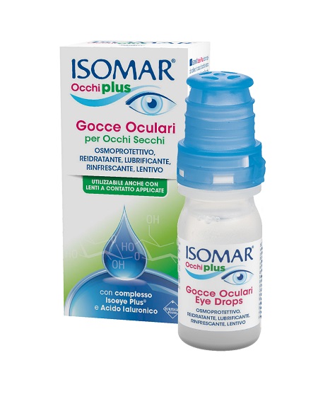 ISOMAR OCCHI PLUS GOCCE OCULARI PER OCCHI SECCHI ALL'ACIDO IALURONICO 0,25% 10 ML - Farmapre