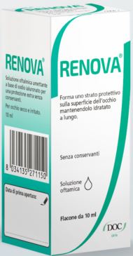 RENOVA COLLIRIO SOSTITUTO LACRIMALE A BASE DI ACIDO IALURONICO 0,4% FLACONE DA 10 ML SENZA CONSERVANTI - Farmapre