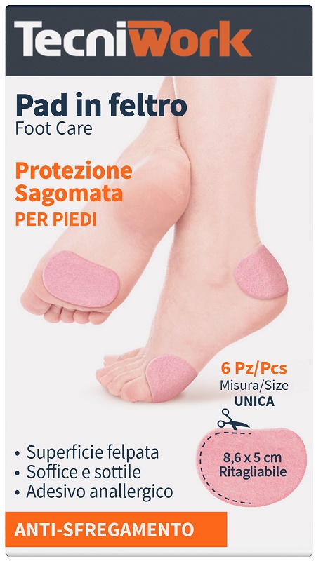 PAD IN FELTRO SAGOMATO 8,6X5CM 6 PEZZI - Farmapre