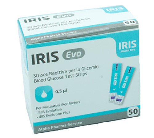 STRISCE MISURAZIONE GLICEMIA IRIS EVO 50 PEZZI - Farmapre