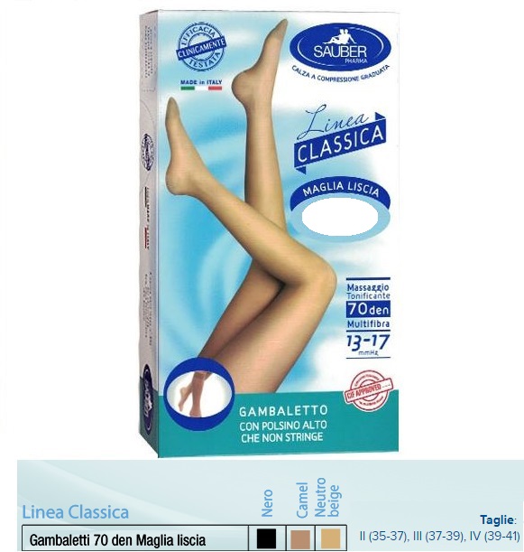 SAUBER GAMBALETTO MAGLIA LISCIA 140 DENARI NERO 2 - Farmapre