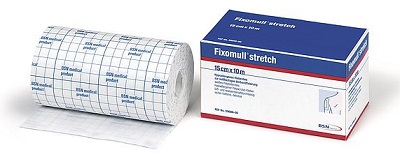 FASCIA AUTOADESIVA IPOALLERGENICA FIXOMULL STRETCH PER FISSAGGIO CATETERI M 10 X 10 CM - Farmapre