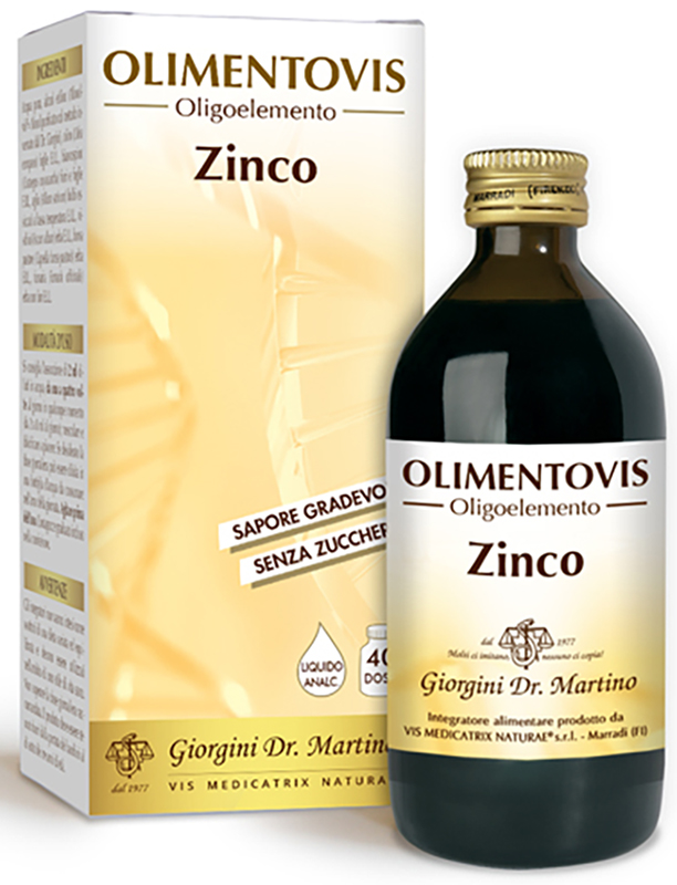 OLIMENTOVIS OLIGOELEMENTO ZINCO LIQUIDO ANALCOLICO SENZA ZUCCHERI 200 ML 40 DOSI - Farmapre