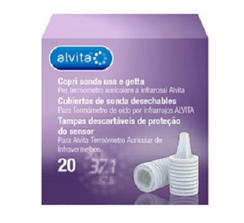 ALVITA COPRI SONDA USA E GETTA PER TERMOMETRO AD INFRAROSSI 20 PEZZI - Farmapre